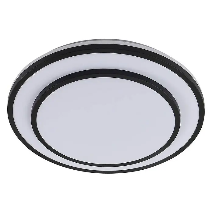Lindby Deckenleuchte Duala - L x B x H: 38,5 x 38,5 x 8 cm, schwarz