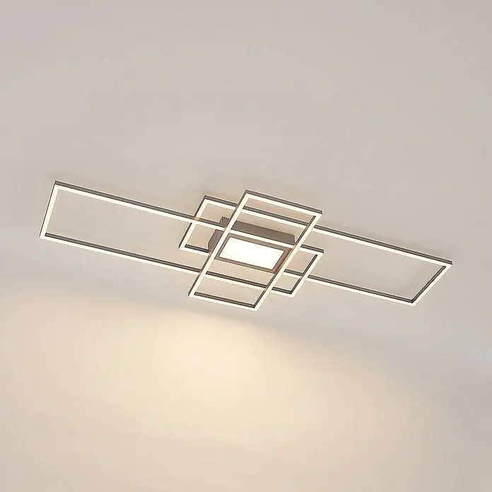 Lindby Deckenleuchte Caitilin - alu / grau / zink