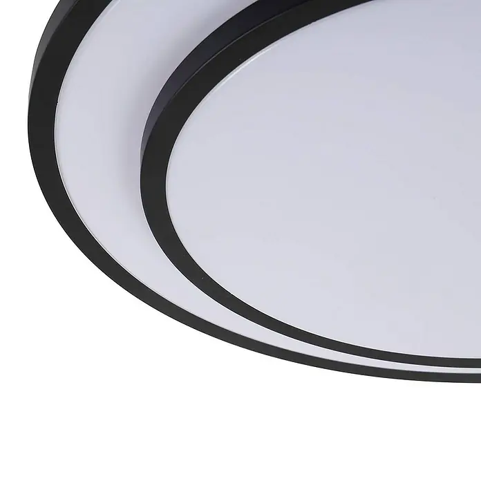 Lindby Deckenleuchte Duala - L x B x H: 38,5 x 38,5 x 8 cm, schwarz
