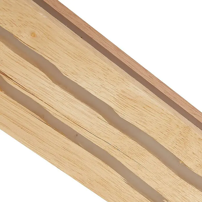 Lucande Deckenleuchte Silja - L x B x H: 100 x 10 x 3 cm, weiß / opal, Holz hell