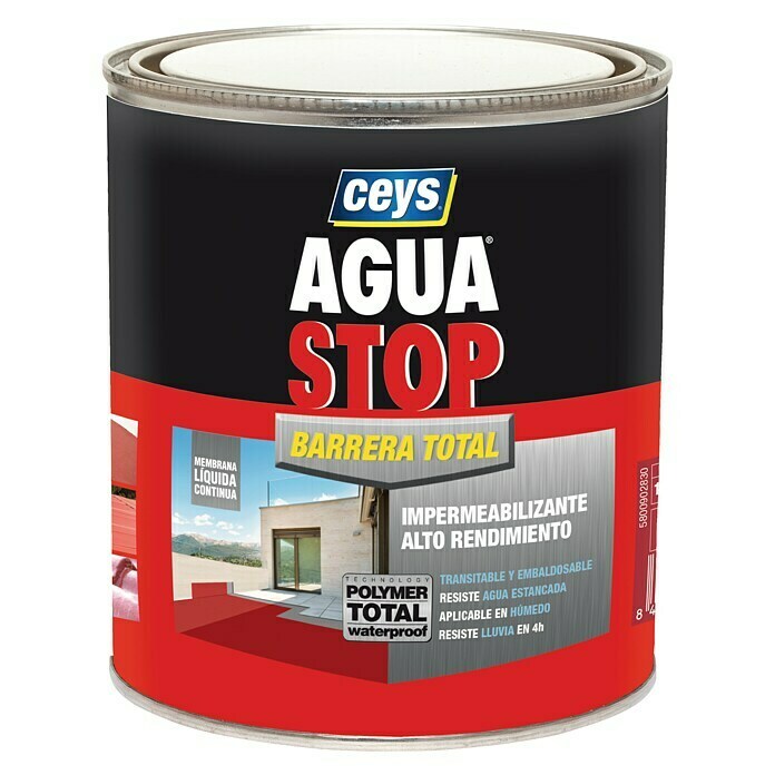 Ceys Impermeabilizante de alto rendimiento Agua Stop (Rojo, 1 kg)