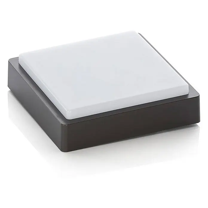 Lindby Außenwand- & Deckenleuchte Nermin - L x B x H: 22,2 x 22,2 x 6 cm, schwarz, schwarz, IP65