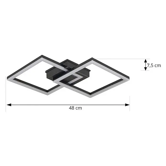 Lindby Außenwand- & Deckenleuchte Finian - schwarz, IP54