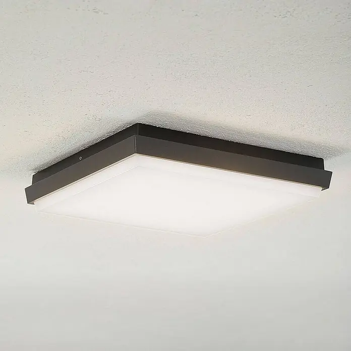 Lucande Außenwand- & Deckenleuchte Amra - schwarz, IP54