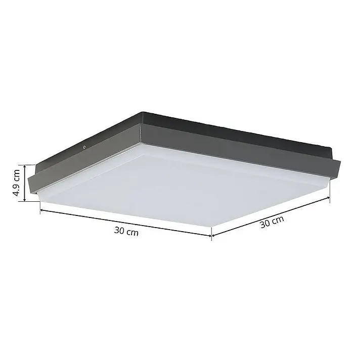 Lucande Außenwand- & Deckenleuchte Amra - schwarz, IP54