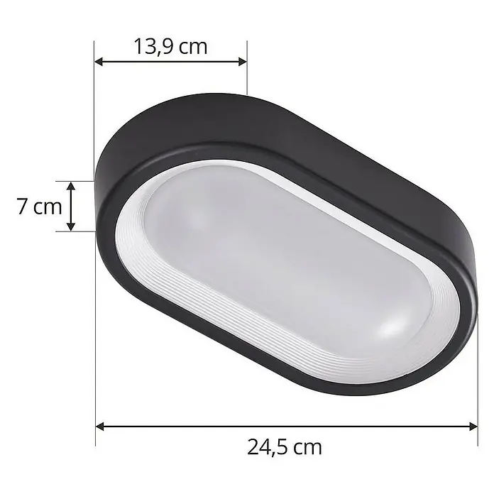 Lindby Außenwand- & Deckenleuchte Niniel - schwarz, IP65