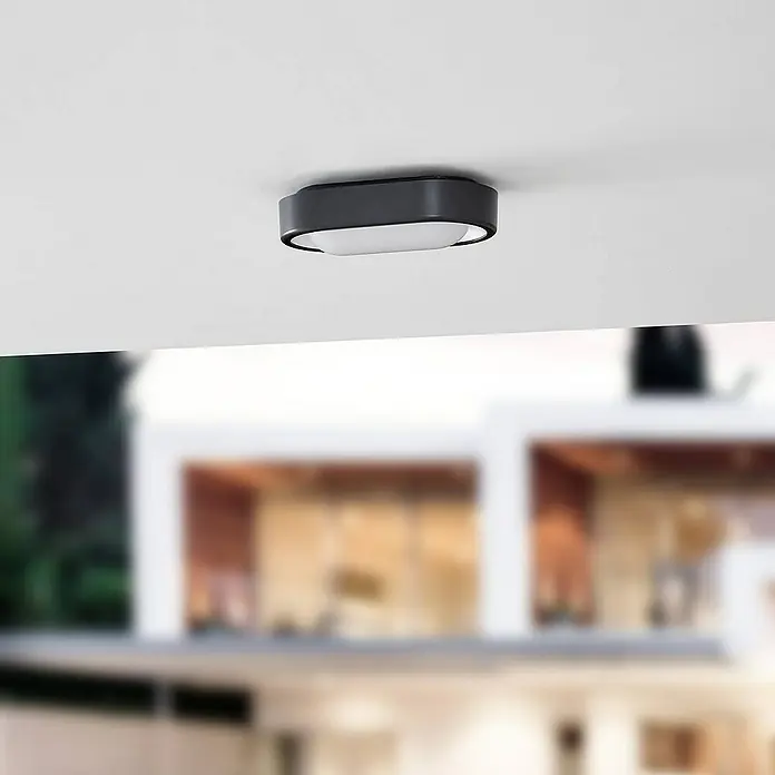 Lindby Außenwand- & Deckenleuchte Niniel - schwarz, IP65