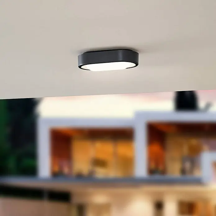 Lindby Außenwand- & Deckenleuchte Niniel - schwarz, IP65