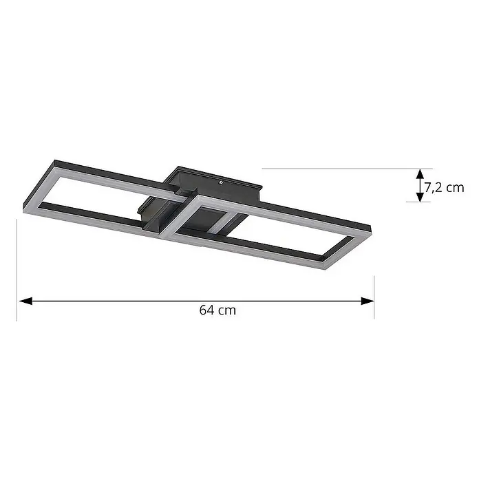 Lindby Außenwand- & Deckenleuchte Finian - schwarz, IP54