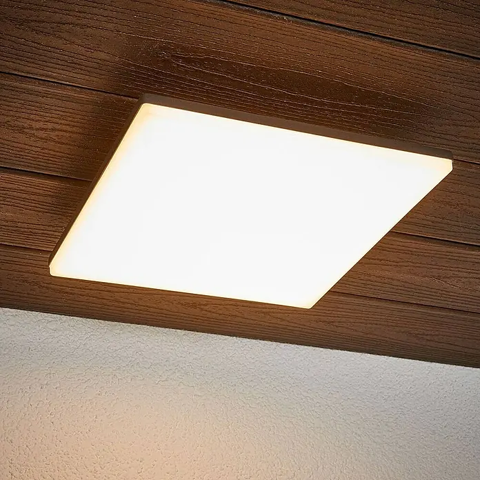 Lucande Außenwand- & Deckenleuchte Henni - alu / grau / zink, IP65