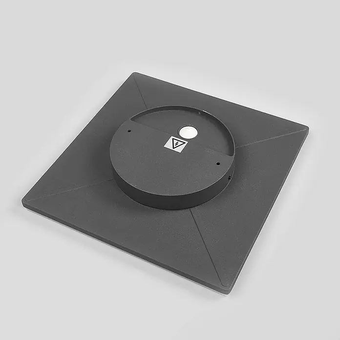 Lucande Außenwand- & Deckenleuchte Henni - alu / grau / zink, IP65