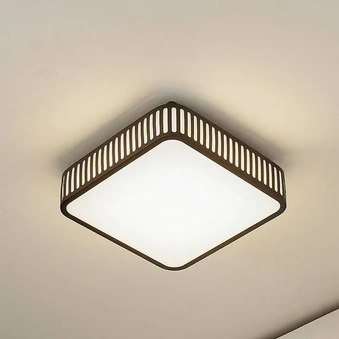 Lindby Außenwand- & Deckenleuchte Lurinda - L x B x H: 26 x 26 x 8 cm, schwarz, IP44