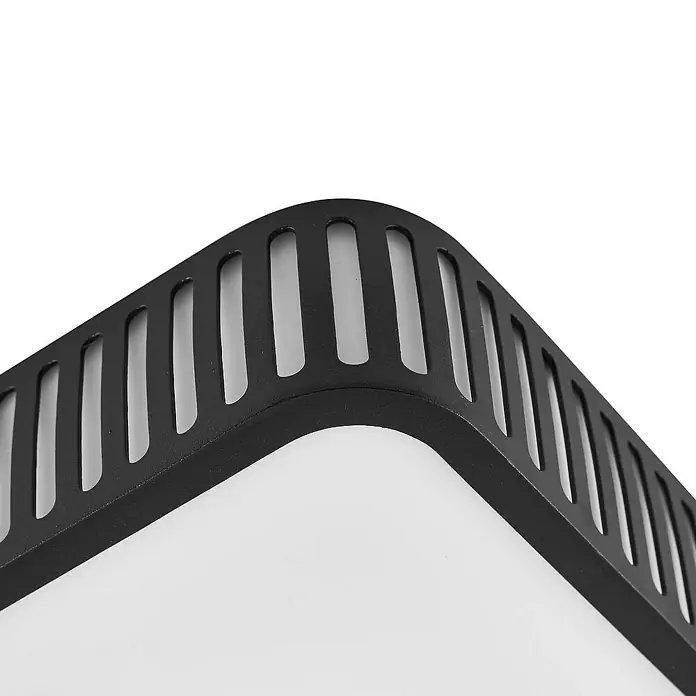 Lindby Außenwand- & Deckenleuchte Lurinda - L x B x H: 26 x 26 x 8 cm, schwarz, IP44