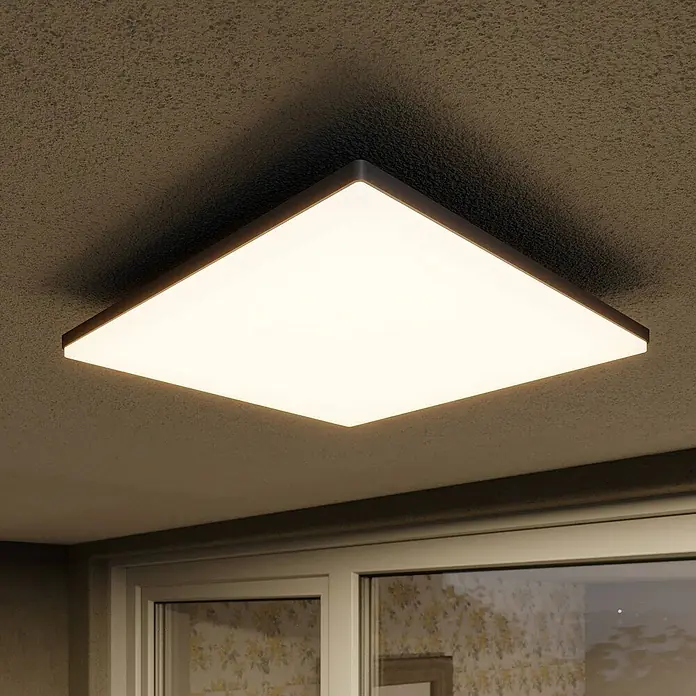 Lucande Außenwand- & Deckenleuchte Henni - alu / grau / zink, IP65