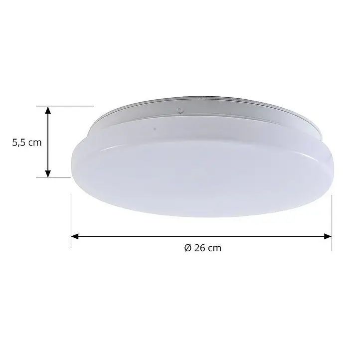Lindby Außenwand- & Deckenleuchte Kirkola - L x B x H: 26 x 26 x 5,5 cm, weiß / opal, weiß / opal, IP44