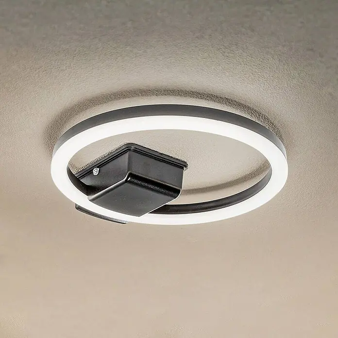 Lindby Außenwand- & Deckenleuchte Finian - schwarz, IP54