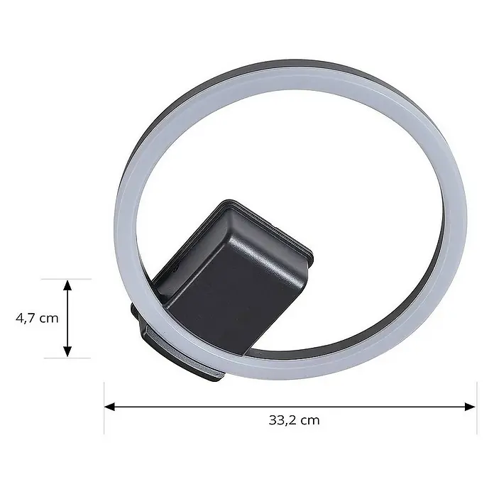 Lindby Außenwand- & Deckenleuchte Finian - schwarz, IP54