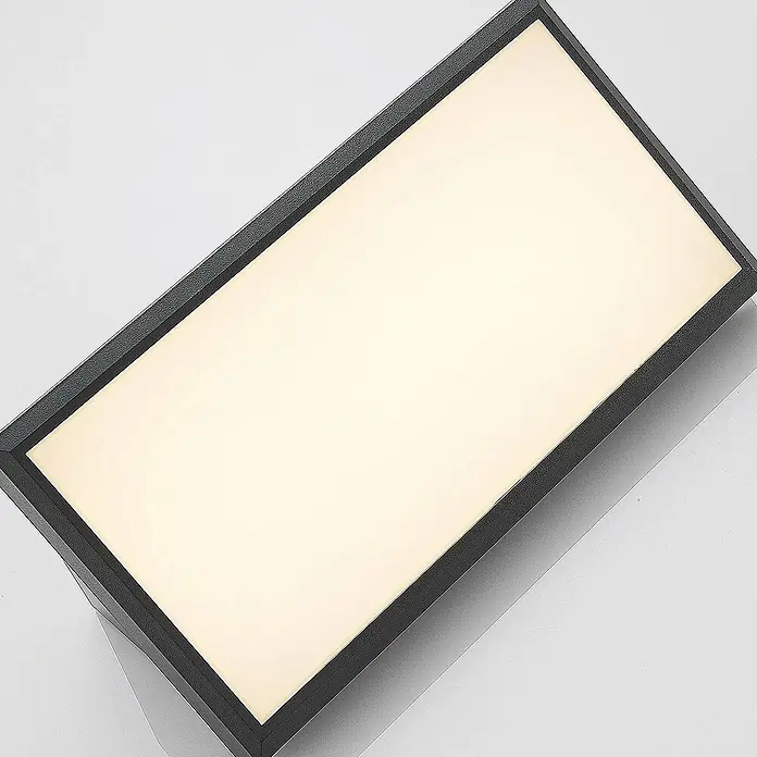 Lindby Außenwandleuchte Abby - 13,9 x 32 x 13,8 cm, schwarz, schwarz, IP65