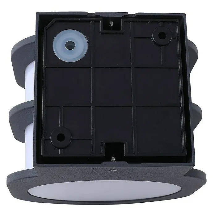 Lindby Außenwandleuchte Fyra - 18,5 x 14,5 x 10,5 cm, alu / grau / zink, weiß / opal, IP54