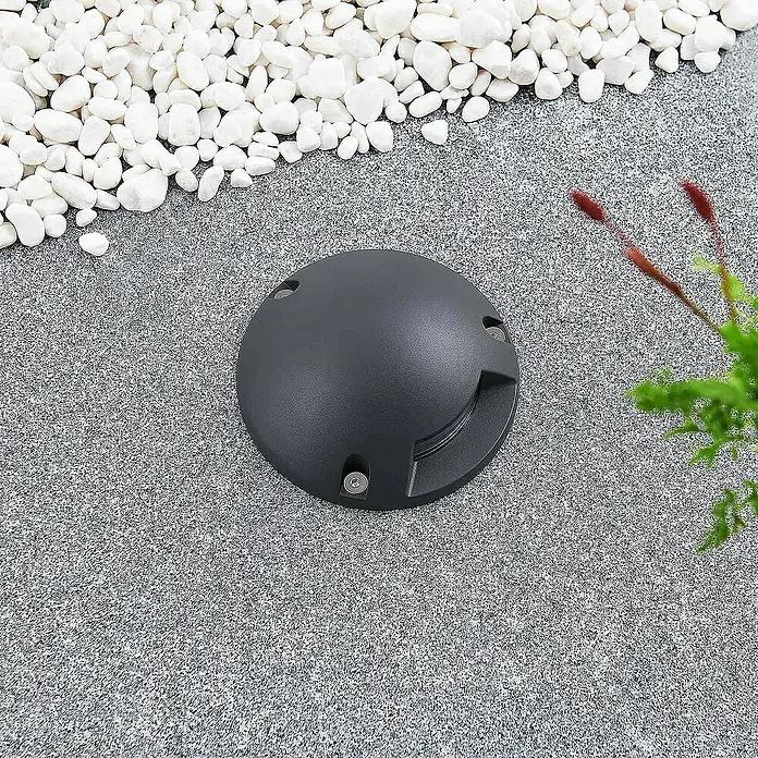 Lindby Außenwandleuchte Huban - 15 x 15 x 5,3 cm, schwarz, IP67