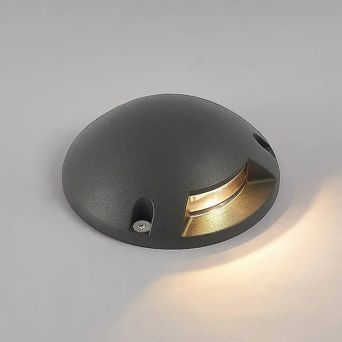 Lindby Außenwandleuchte Huban - 15 x 15 x 5,3 cm, schwarz, IP67