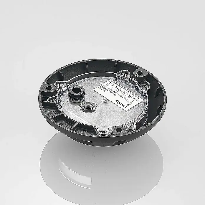 Lindby Außenwandleuchte Huban - 15 x 15 x 5,3 cm, schwarz, IP67
