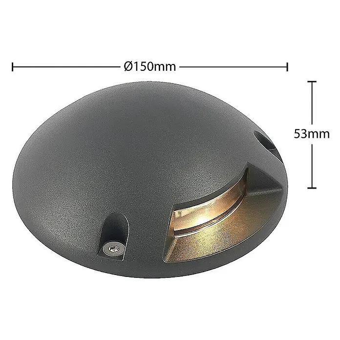 Lindby Außenwandleuchte Huban - 15 x 15 x 5,3 cm, schwarz, IP67