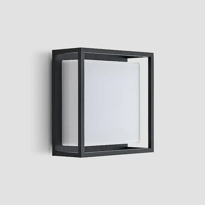Lucande Außenwandleuchte Ilirian - schwarz, IP54