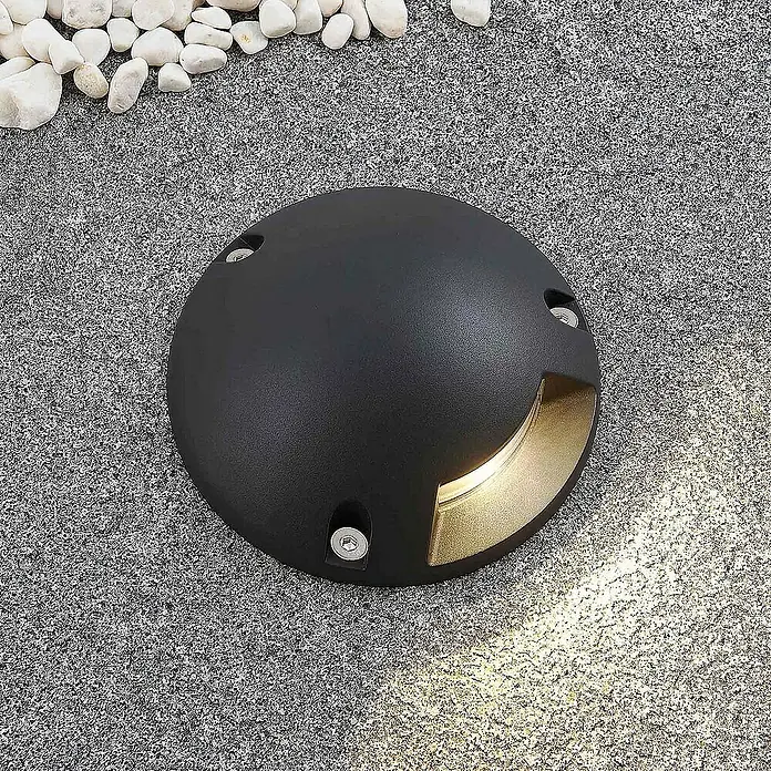 Lindby Außenwandleuchte Huban - 15 x 15 x 5,3 cm, schwarz, IP67