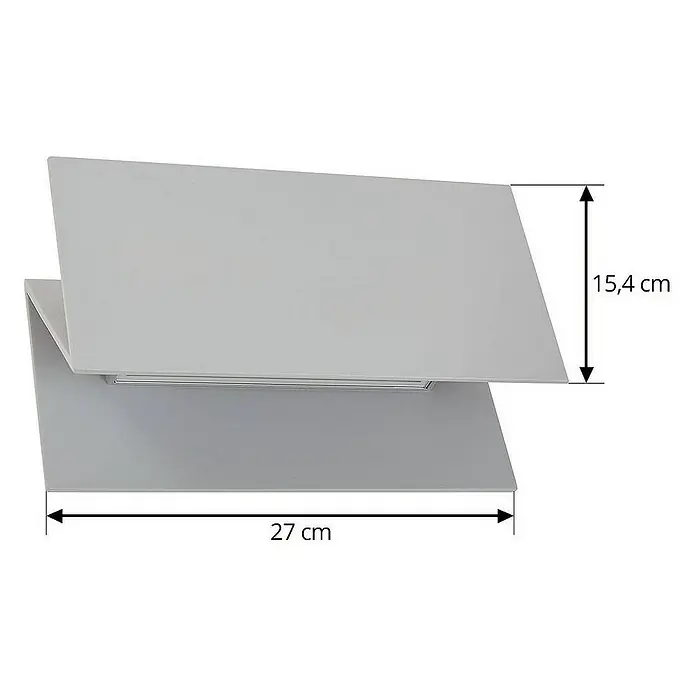 Lucande Außenwandleuchte Meja - alu / grau / zink, IP54