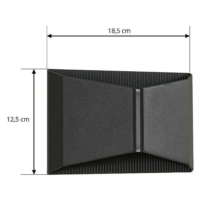 Lindby Außenwandleuchte Anlira - schwarz, IP65