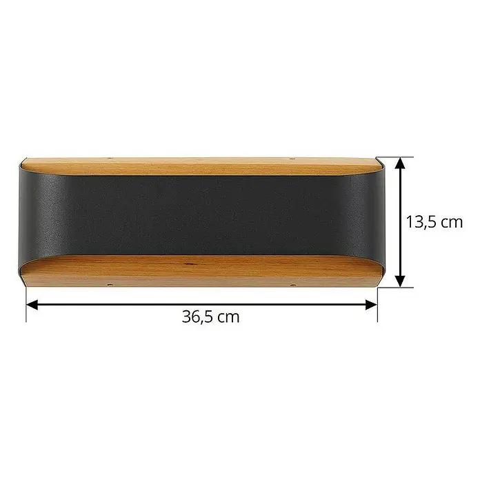 Lindby Außenwandleuchte Lenore - schwarz, IP44
