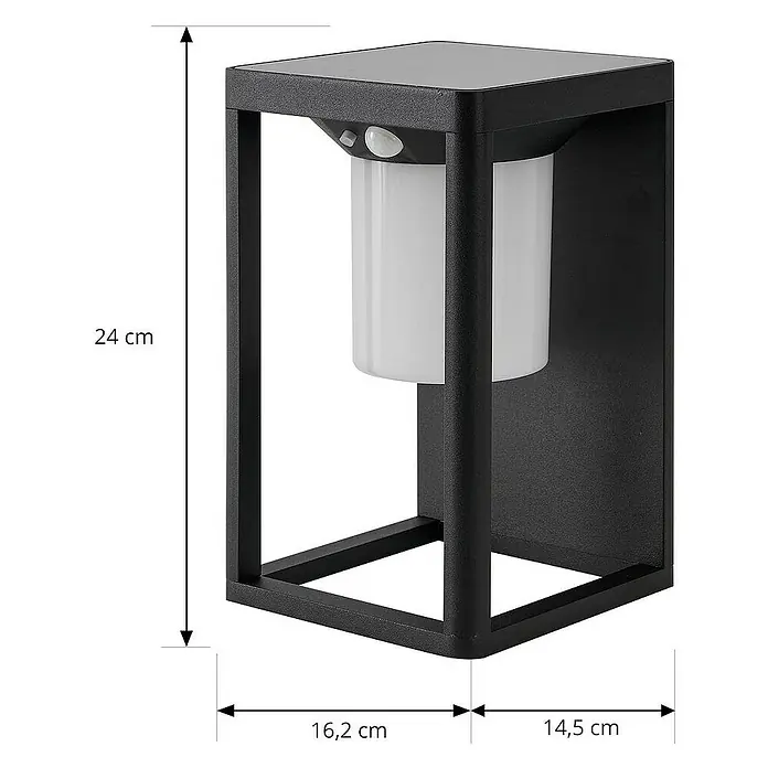Lucande Außenwandleuchte Tilena - 16,2 x 14,5 x 24 cm, schwarz, IP54