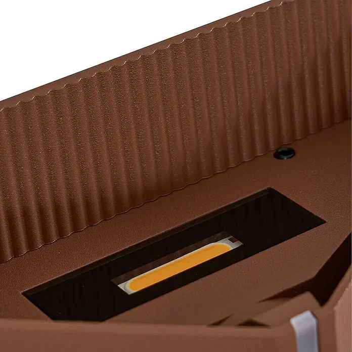 Lindby Außenwandleuchte Anlira - 7 x 18,5 x 12,5 cm, braun / rost, IP65