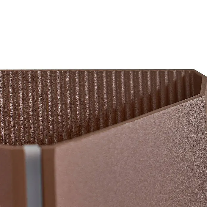 Lindby Außenwandleuchte Anlira - 7 x 18,5 x 12,5 cm, braun / rost, IP65