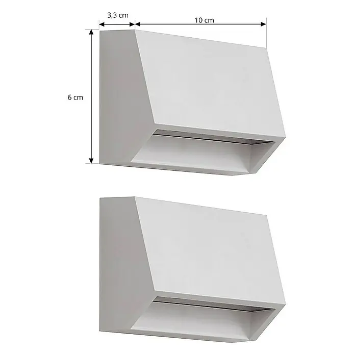 Lindby Außenwandleuchte Appeso - weiß / opal, IP65