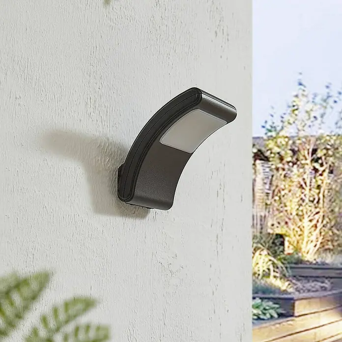 Lindby Außenwandleuchte Radane - alu / grau / zink, IP54