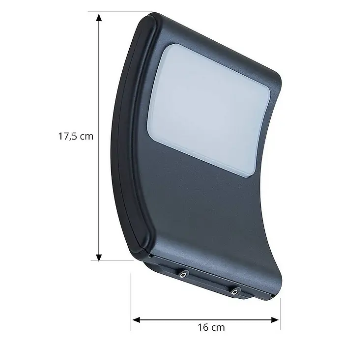Lindby Außenwandleuchte Radane - alu / grau / zink, IP54