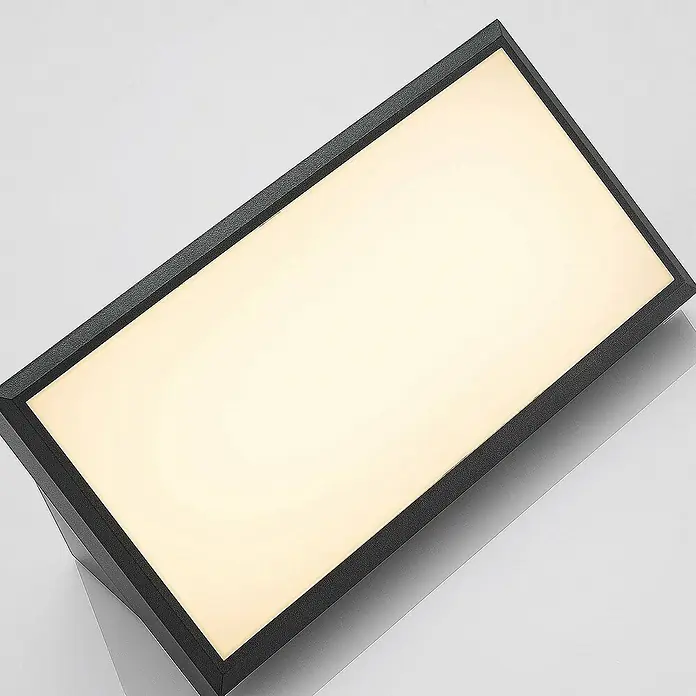Lindby Außenwandleuchte Abby - 13,9 x 32 x 13,8 cm, schwarz, schwarz, IP65
