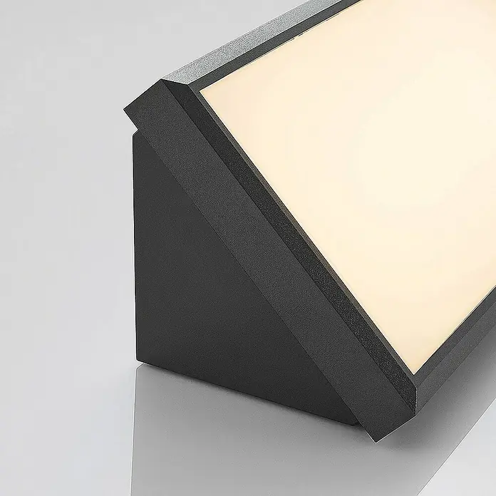 Lindby Außenwandleuchte Abby - 13,9 x 32 x 13,8 cm, schwarz, schwarz, IP65
