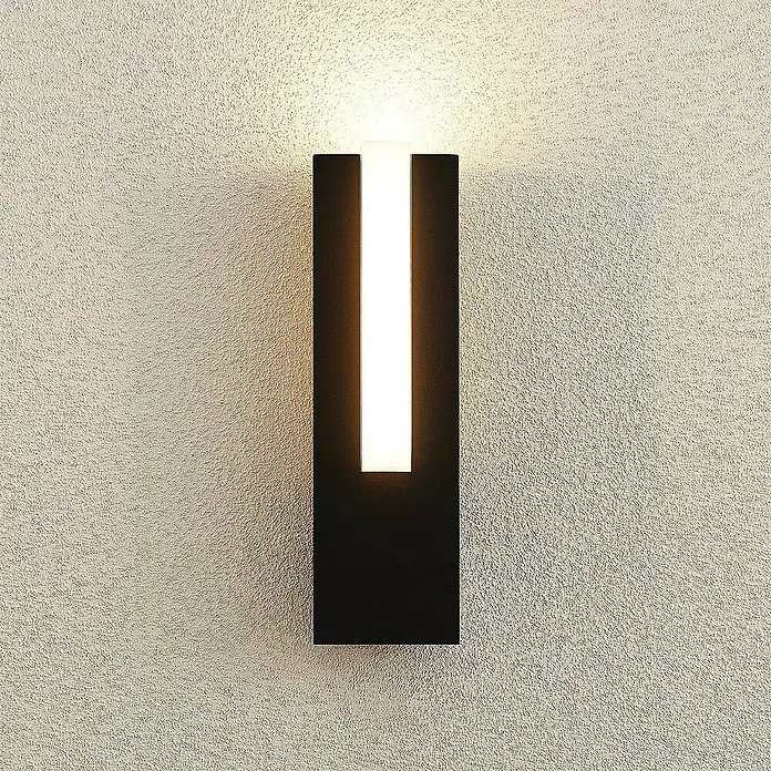 Lucande Außenwandleuchte Virgalia - schwarz, IP65