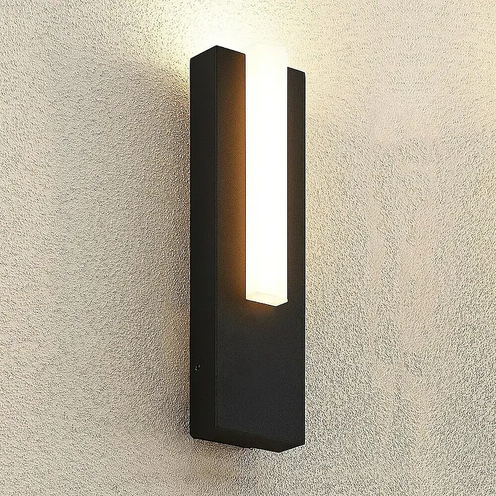 Lucande Außenwandleuchte Virgalia - schwarz, IP65