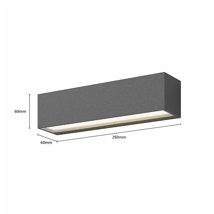 Lucande Außenwandleuchte Lengo - schwarz, schwarz, IP65