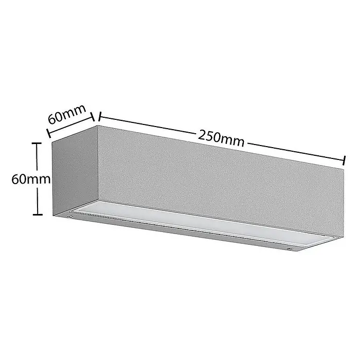 Lucande Außenwandleuchte Lengo - alu / grau / zink, IP65