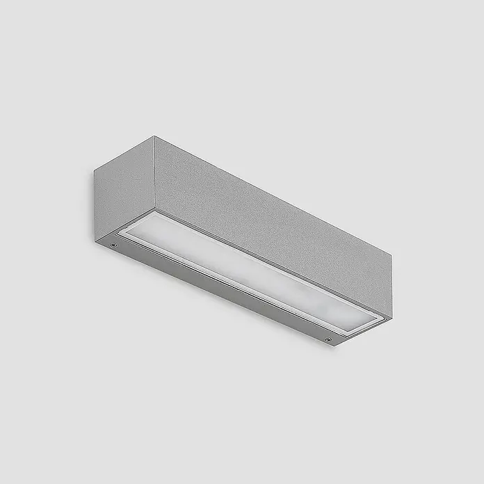 Lucande Außenwandleuchte Lengo - alu / grau / zink, IP65