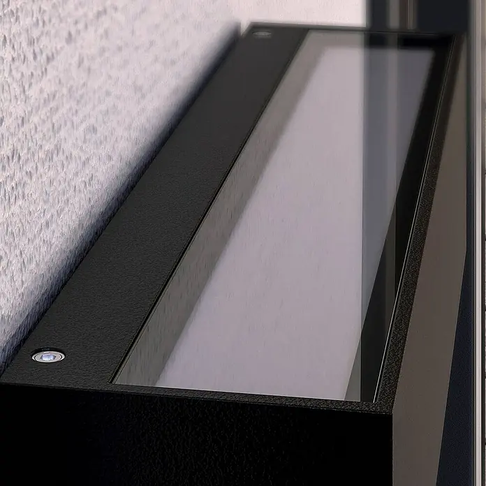 Lucande Außenwandleuchte Lengo - schwarz, schwarz, IP65