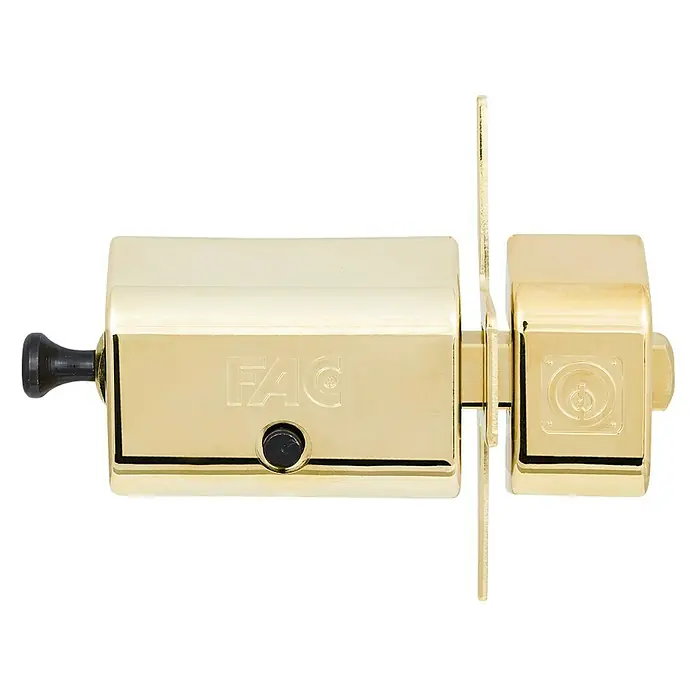 FAC Cerrojo UVE Magnet - L x An x Al: 169 x 40 x 29,5 mm, Oro - Cerradura de seguridad FAC de oro brillante, resistente y fiable para una mayor protección de su hogar.