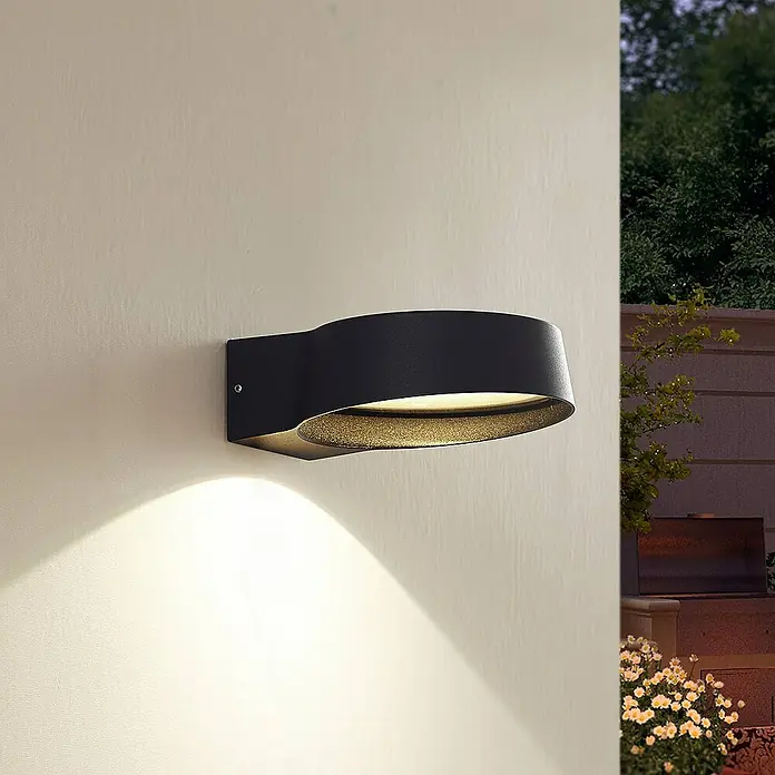 Lindby Außenwandleuchte Jesiba - alu / grau / zink, alu / grau / zink, IP54