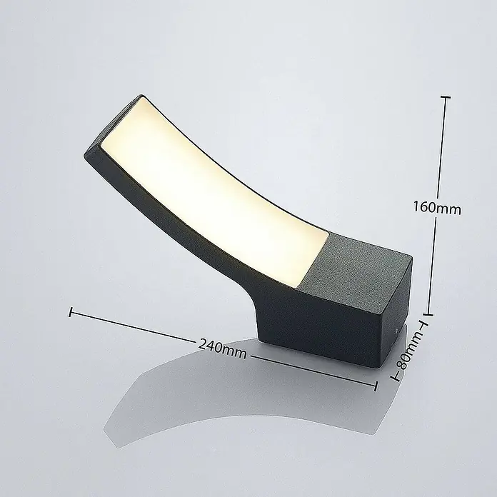 Lindby Außenwandleuchte Ilvita - schwarz, IP54