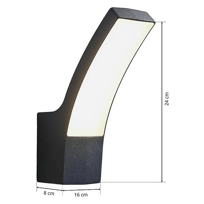 Lindby Außenwandleuchte Ilvita - schwarz, IP54